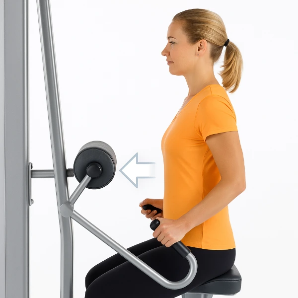 Übung für den Rücken an einer Trainingsmaschine